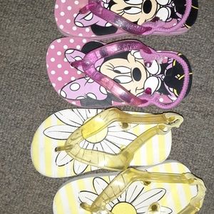 Disney's Minnie Mouse& Yellow Flower Sandals